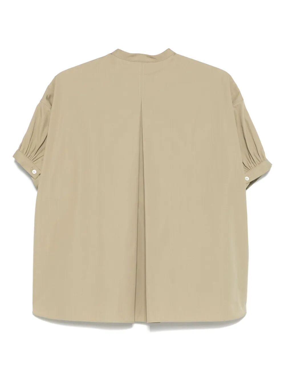 peplum-sleeve button-up shirt