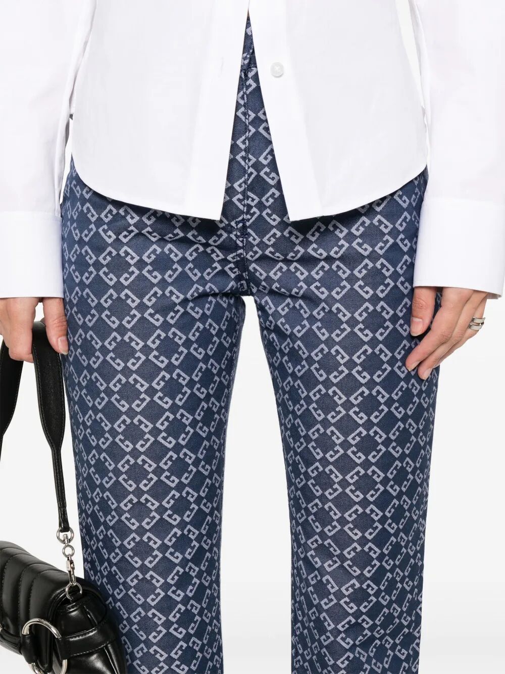 Jeans con effetto jacquard