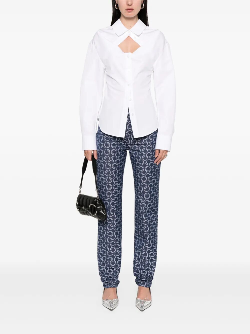 Jeans con effetto jacquard