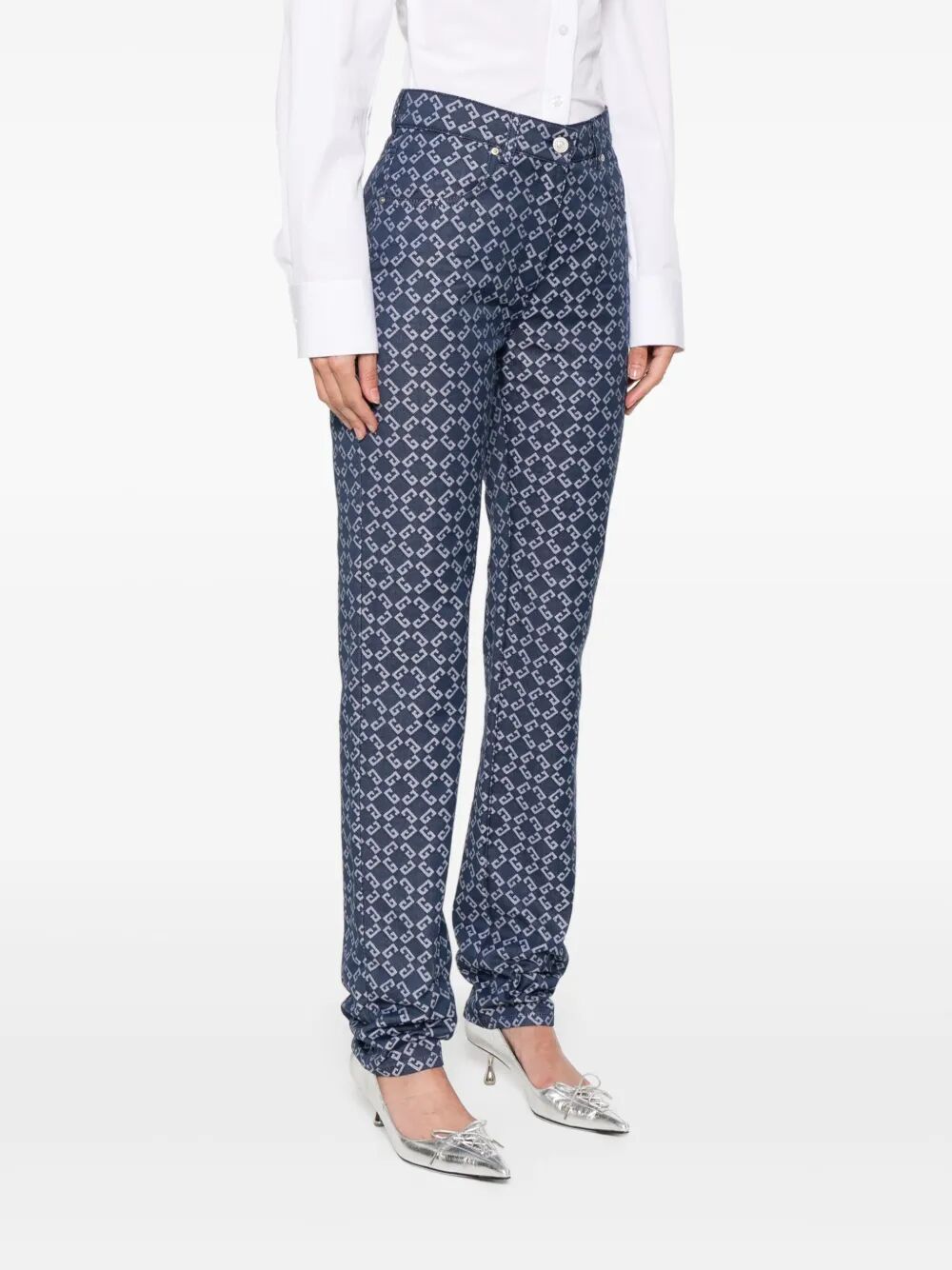 Jeans con effetto jacquard