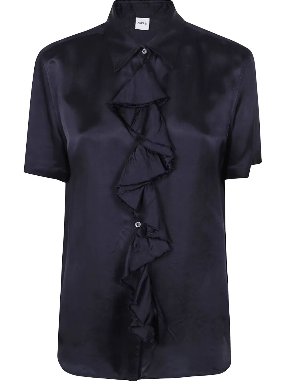 ruffle short-sleeve blouse