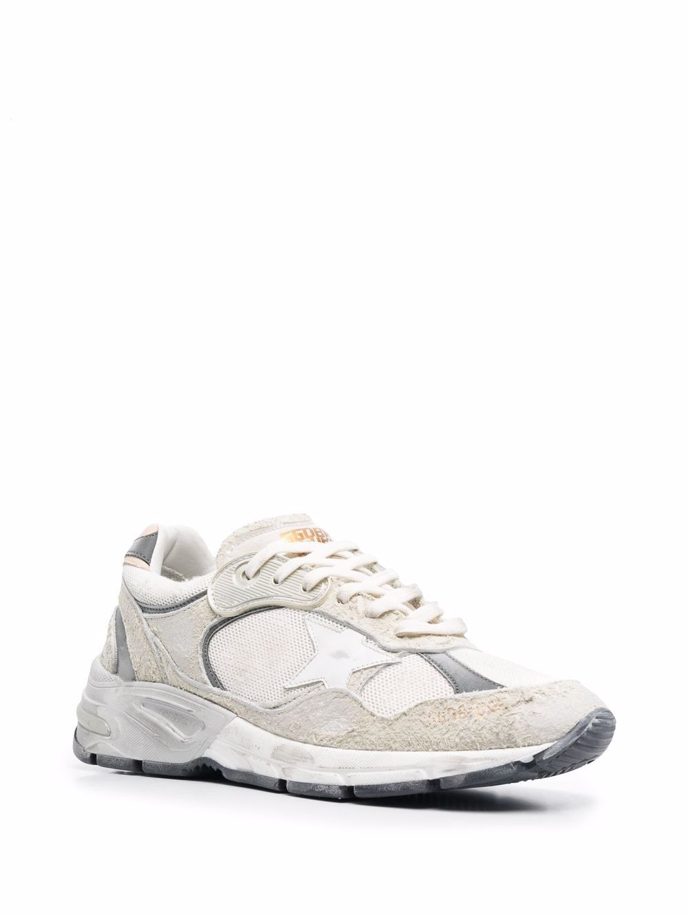 panelled leather sneakers