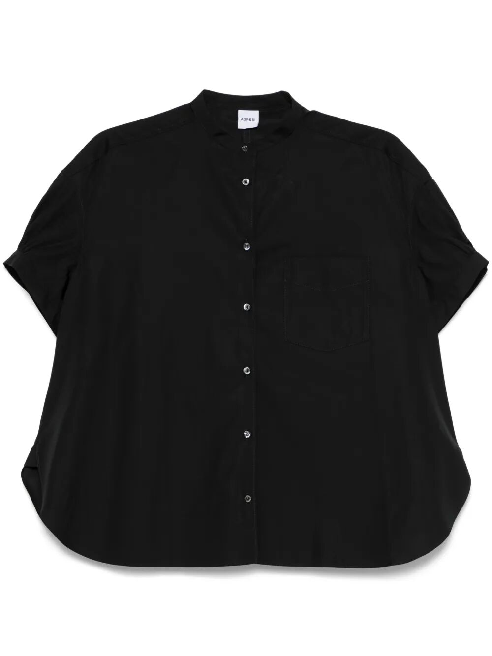 peplum-sleeve button-up shirt