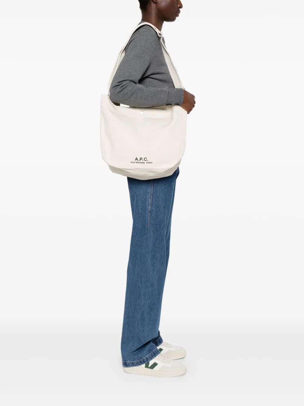 logo-print tote bag