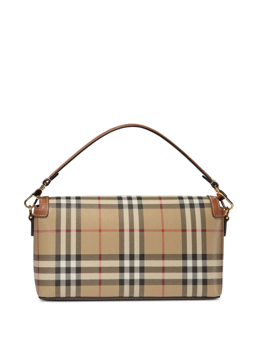 Borsa a spalla Vintage Check con placca logo