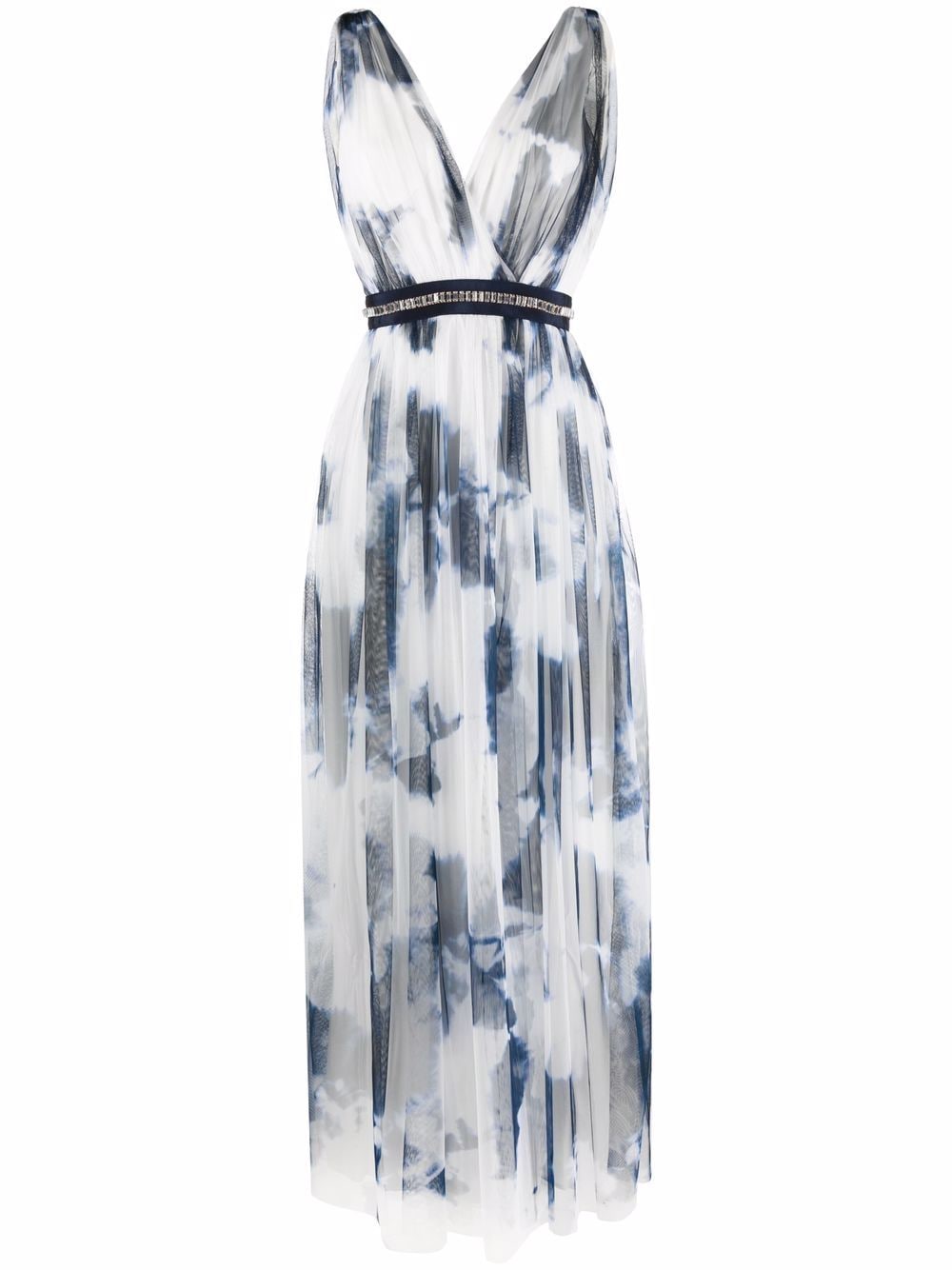 ERMANNO FIRENZE pleated V-neck maxi dress