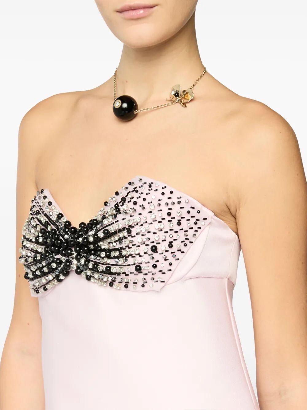 strapless midi dress