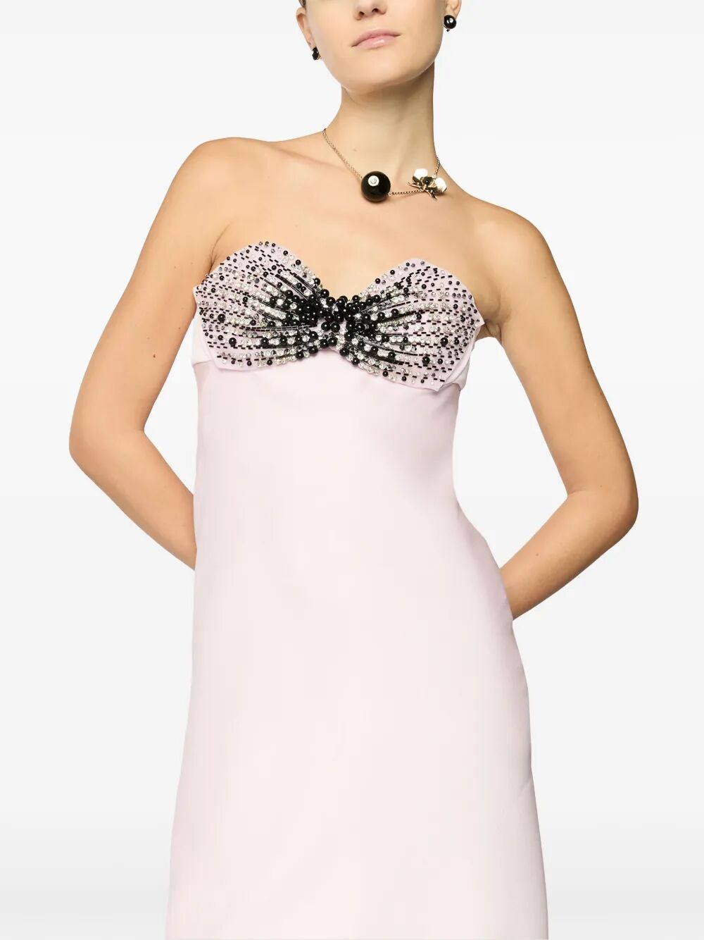 strapless midi dress
