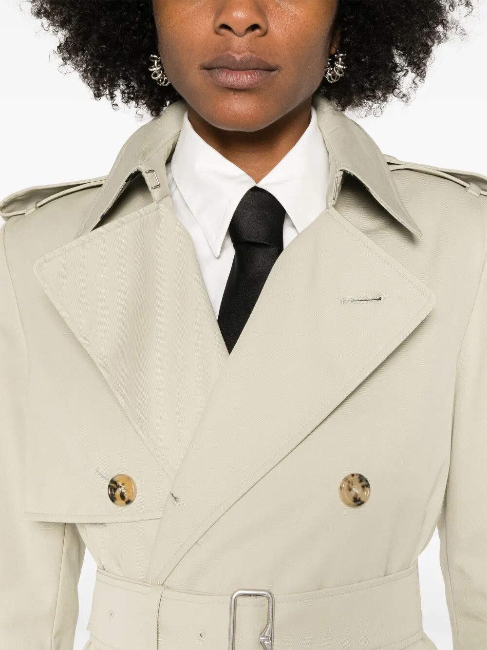 double-breasted trench coat