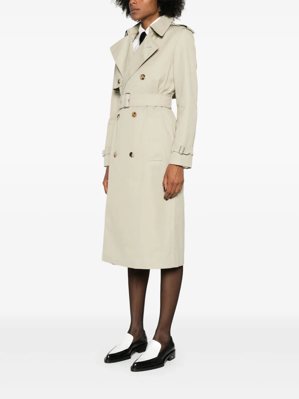 double-breasted trench coat