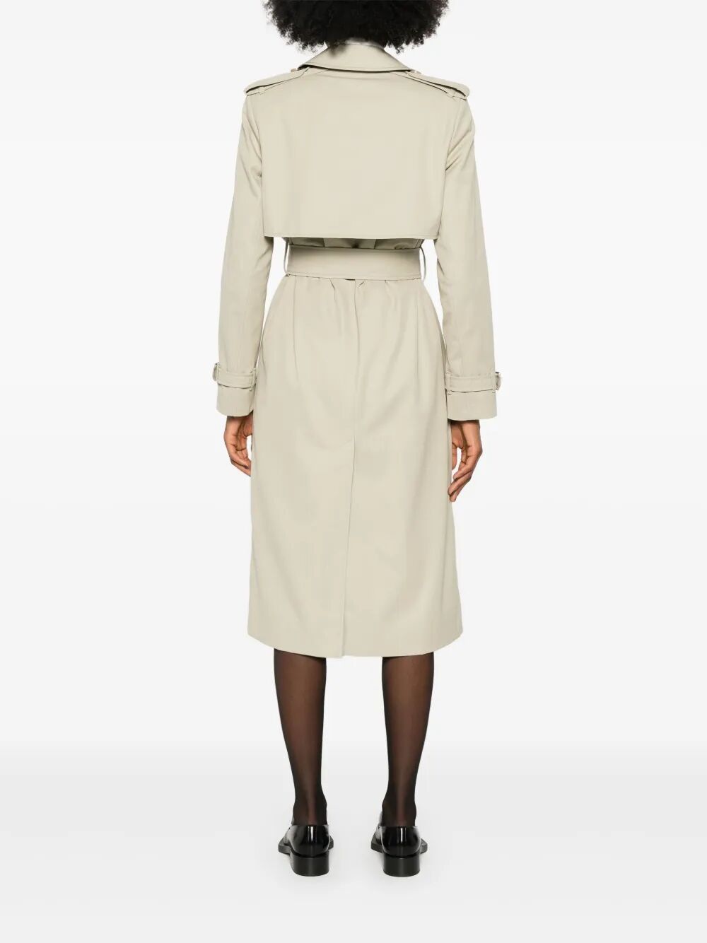 double-breasted trench coat