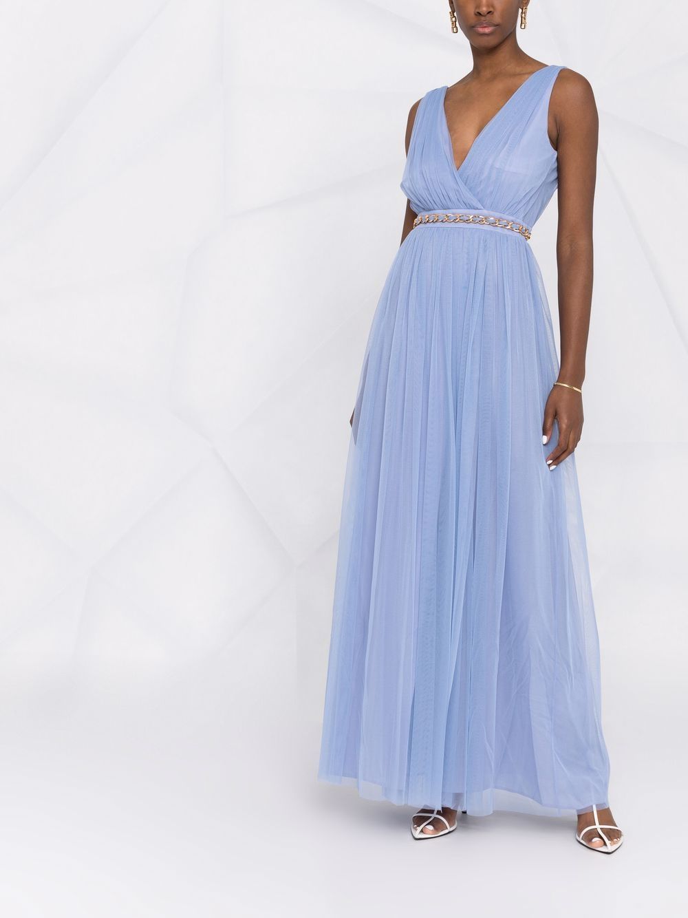 ERMANNO FIRENZE chain detail tulle dress