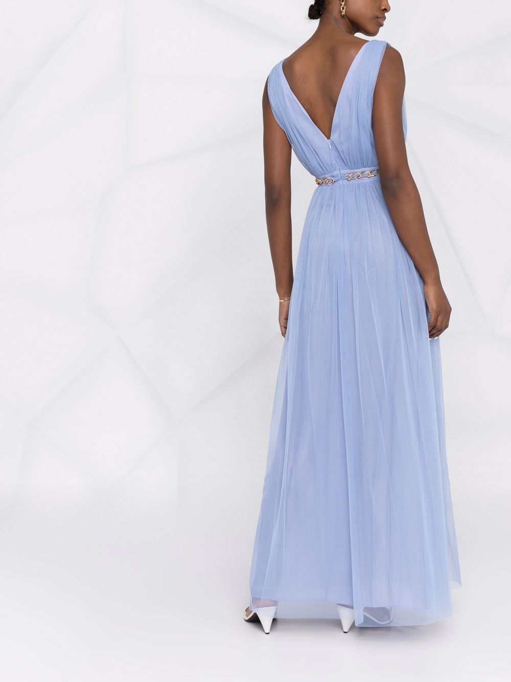ERMANNO FIRENZE chain detail tulle dress