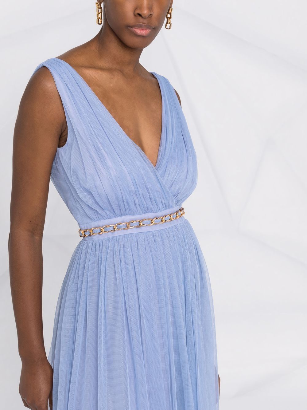ERMANNO FIRENZE chain detail tulle dress