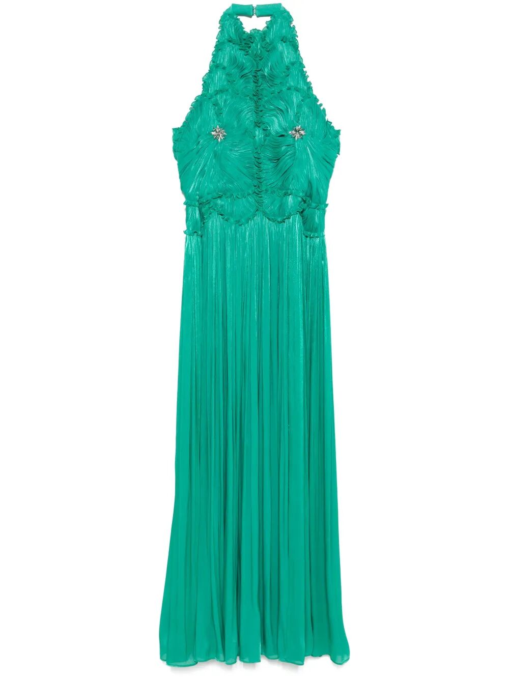 Abito lungo in georgette e lurex