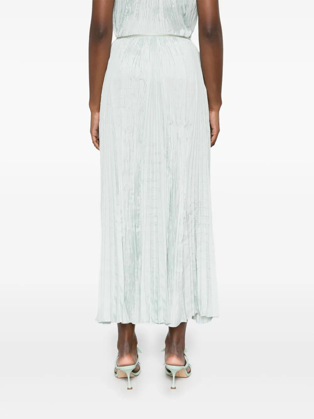pleated midi skirt