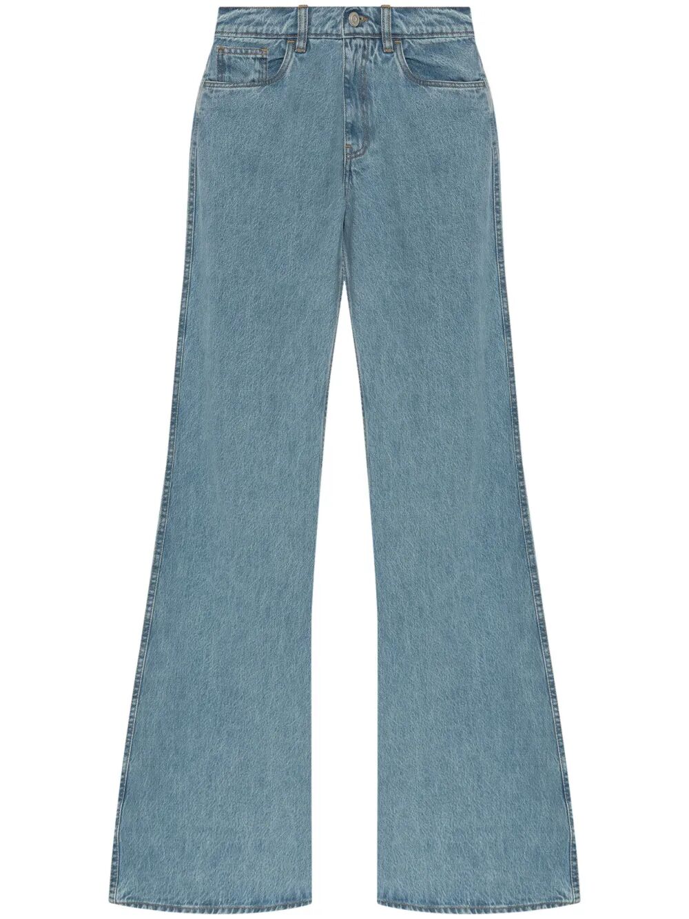 wide-leg mid-rise jeans