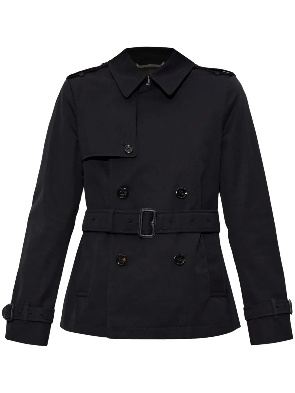 double-breasted trench jacket
