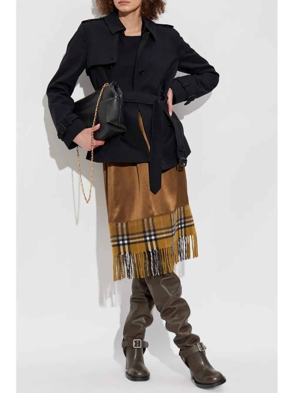 double-breasted trench jacket