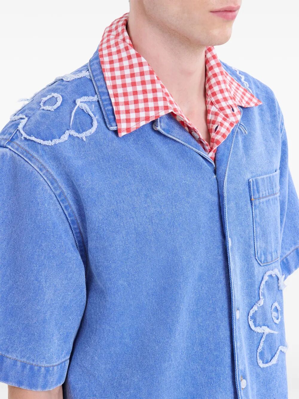Camicia con ricamo a fiori