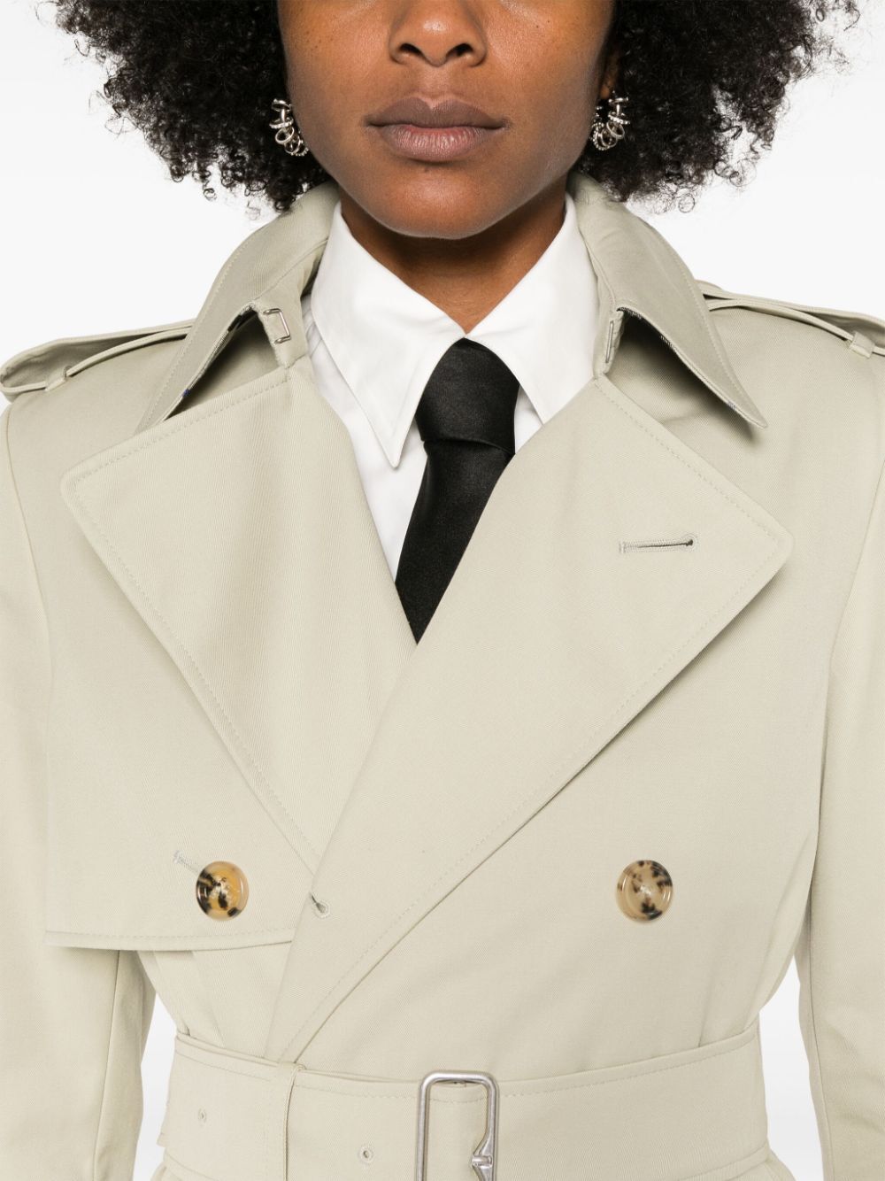 double-breasted trench coat