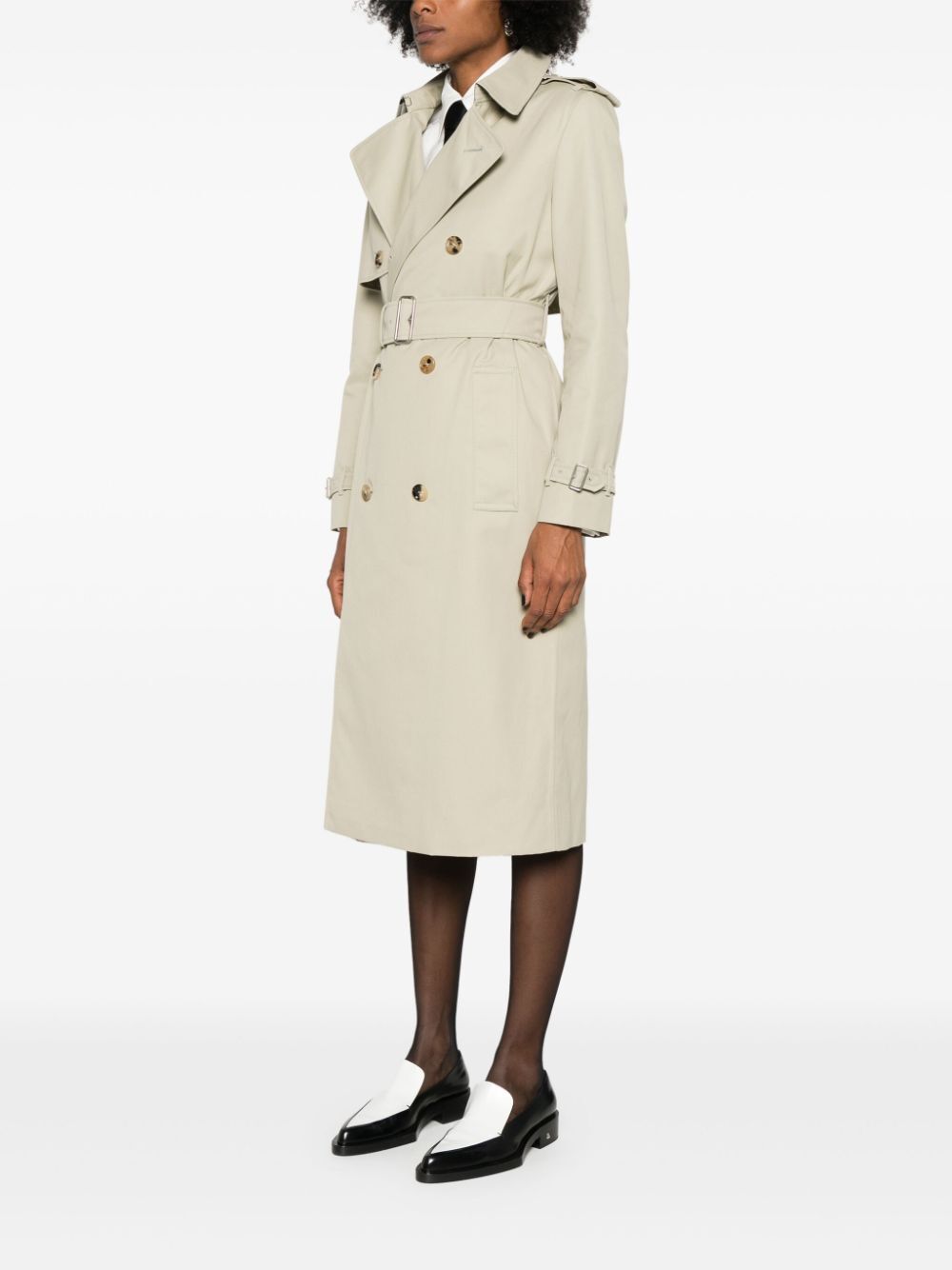 double-breasted trench coat