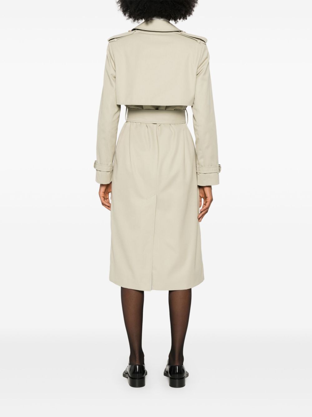 double-breasted trench coat