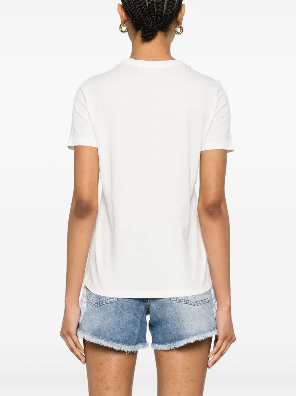 T-shirt con decorazione di cristalli