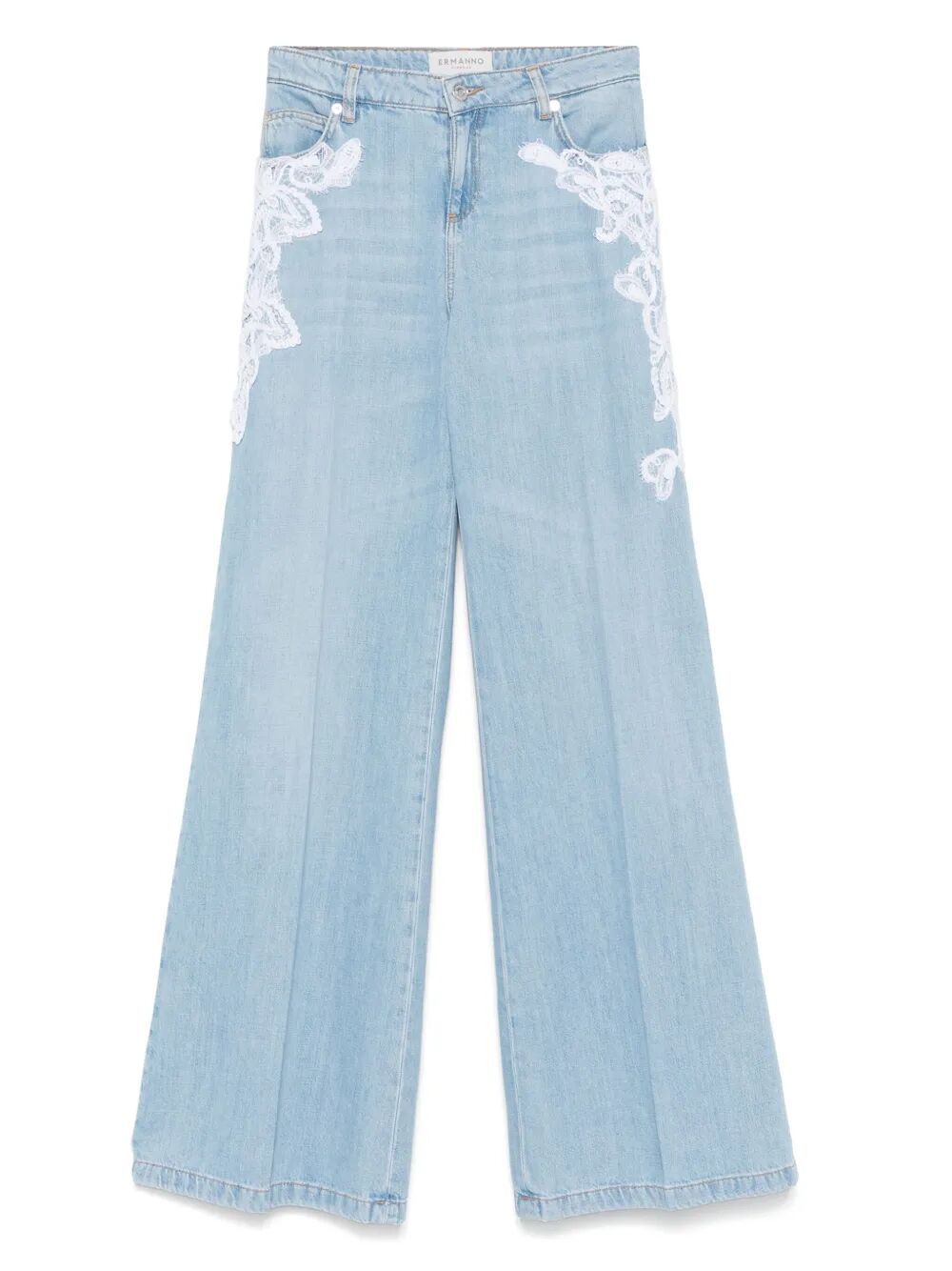 lace-detail jeans