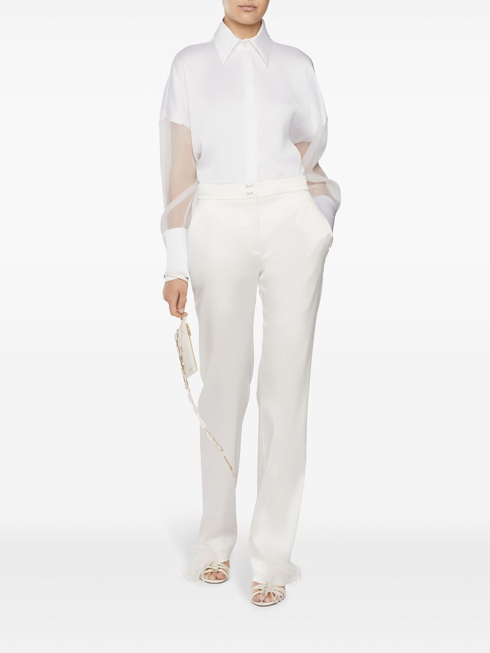sheer sleeves shirt