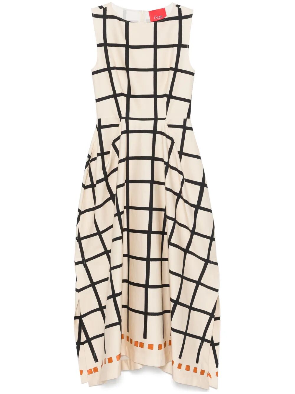 geometric-print midi dress