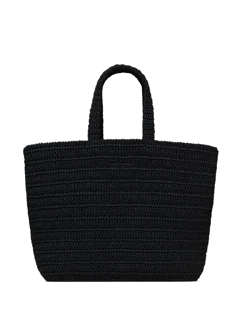 Rive Gauche embroidered raffia tote bag