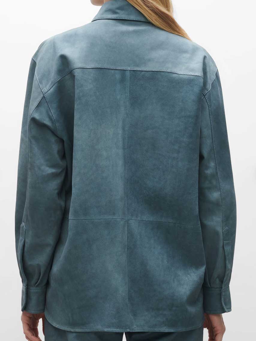 Sofia suede shirt jacket